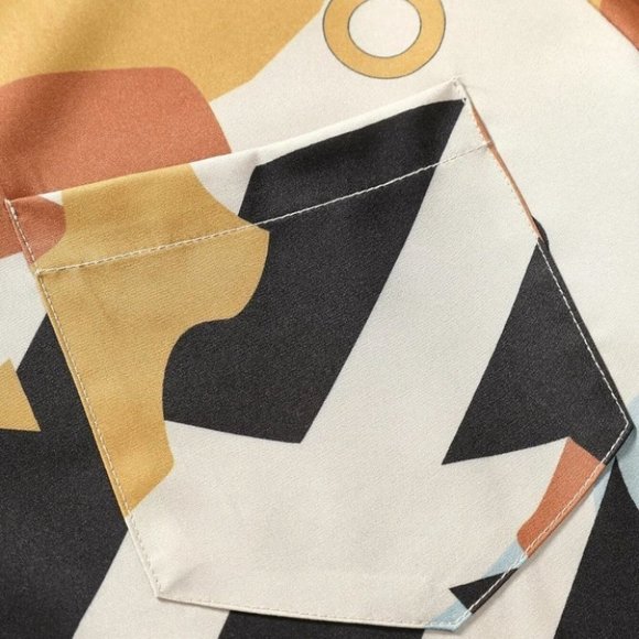 Yellow Mens Shirt & Shorts Set - Picture 4 of 4